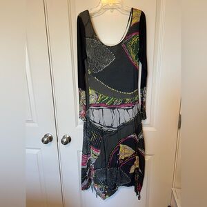 Vintage Y2K Mesh Long Sleeve Dress